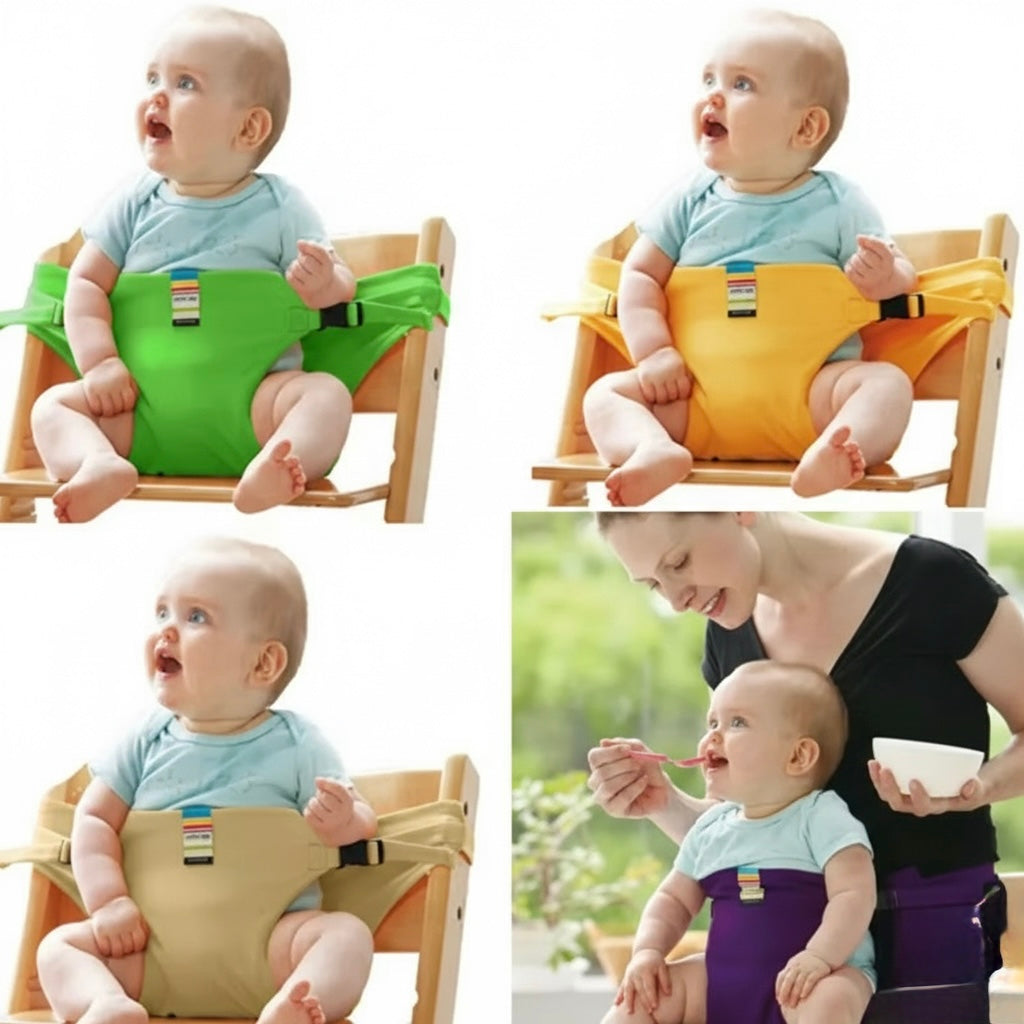 EasySeat™ Portable Baby High Chair – Safe & Secure Feeding On-The-Go!
