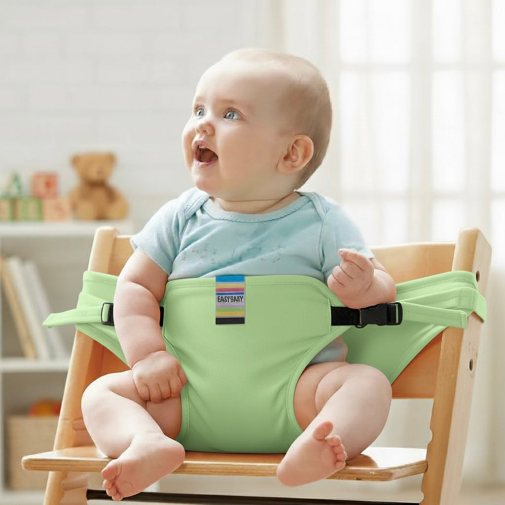 EasySeat™ Portable Baby High Chair – Safe & Secure Feeding On-The-Go!