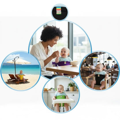 EasySeat™ Portable Baby High Chair – Safe & Secure Feeding On-The-Go!