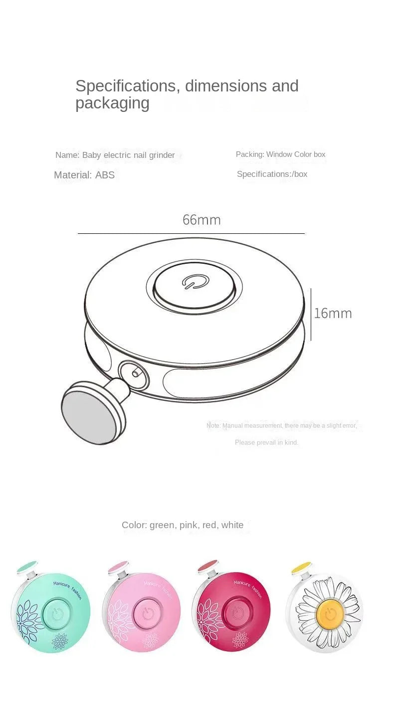 SafeTrim™ Electric Baby Nail Trimmer | Whisper-Quiet & LED Light